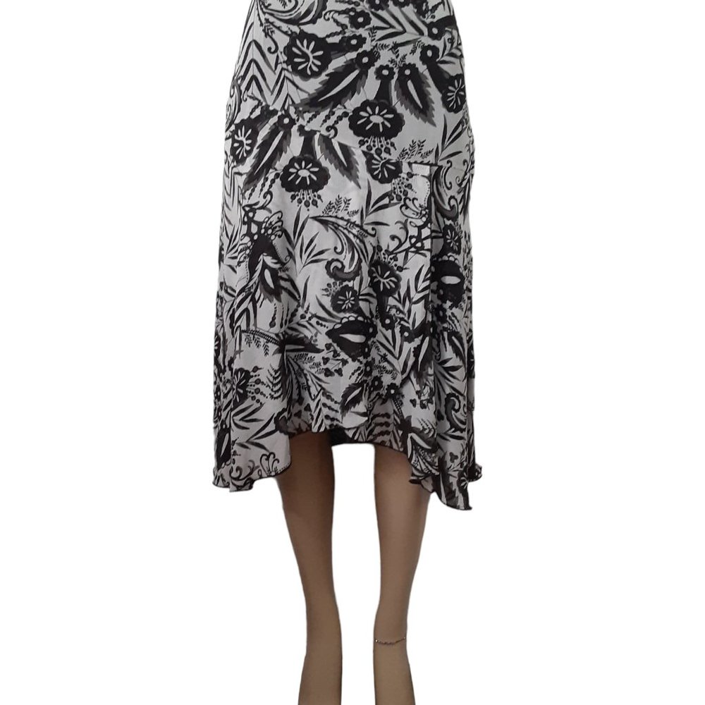 Floral Faux Wrap Midi A Line Apt 9 Skirt Size 8